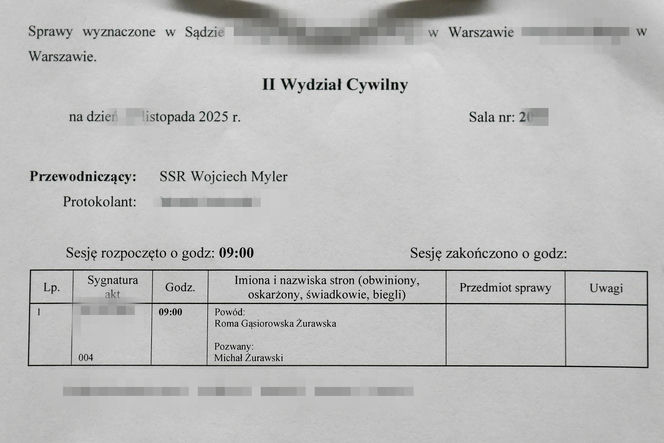 Roma Gąsiorowska w sądzie