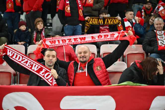 Widzew Łódź - Lech Poznań: Zdjęcia kibiców i zawodników z meczu 24. kolejki PKO BP Ekstraklasy