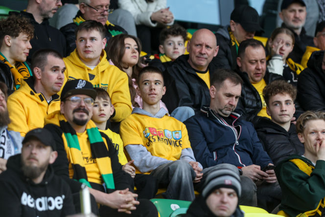 GKS Katowice - Lechia Gdańsk: Zdjęcia kibiców i zawodników z meczu 25. kolejki PKO BP Ekstraklasy