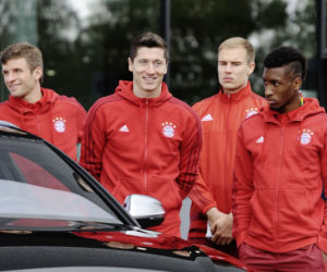 Robert Lewandowski, nowe samochody Audi dla piłkarzy FC Bayern