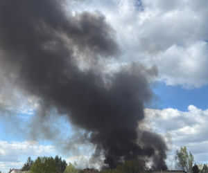 Pożar hali magazynowej