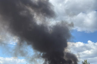 Pożar hali magazynowej