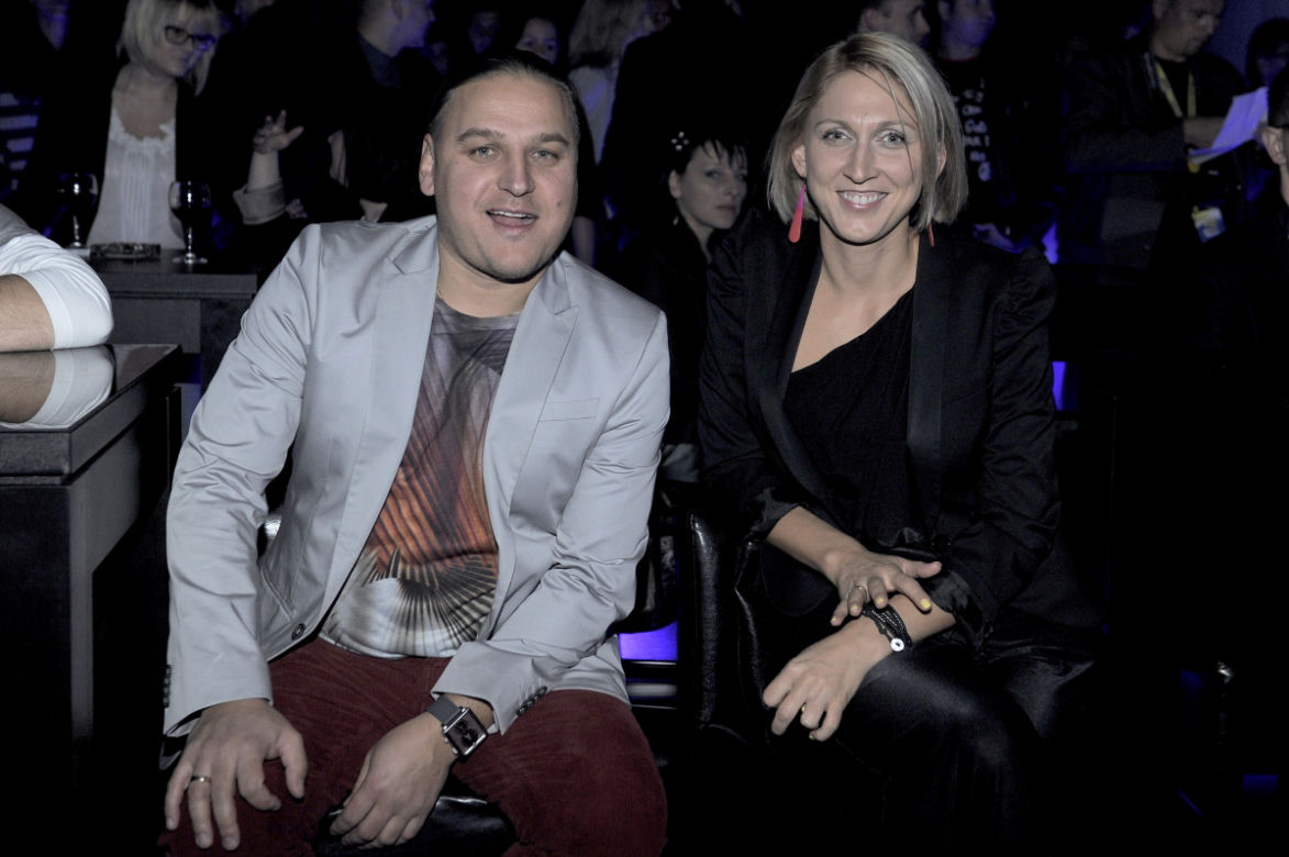 Paweł Golec z żoną Katarzyną w 2011 roku