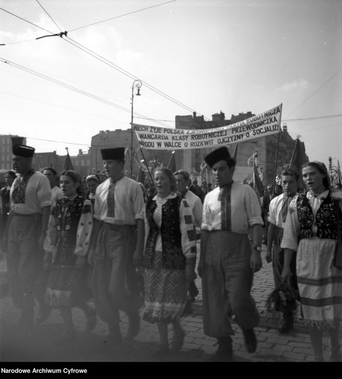 Uczestnicy Dożynek Centralnych w PRL-u