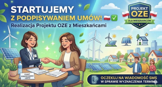 W gminie Kramsk ruszył proces podpisywania aneksów do projektu OZE