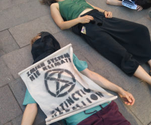 Wymieranie. Protest przed Urzędem Miasta