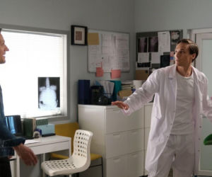 M jak miłość odc. 1891. Aneta (Ilona Janyst), Olek (Maurycy Popiel), ojczym Franka (Marcin Sitek)