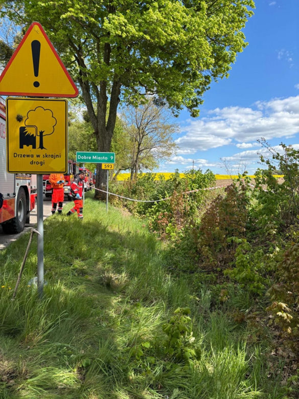 Śmiertelny wypadek pod Olsztynem. 39-latek zignorował znak "stop"? [ZDJĘCIA].