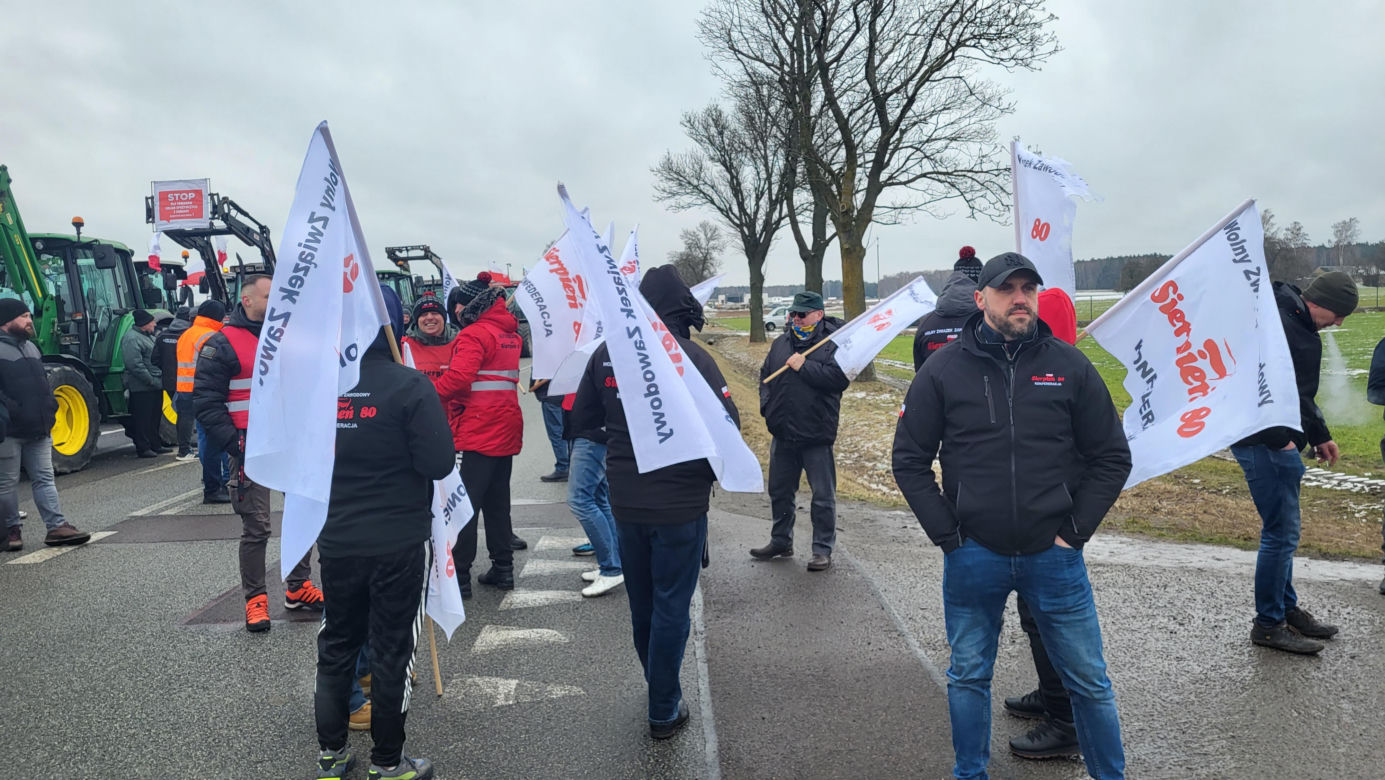 Protest rolników Zdany- Zbuczyn 