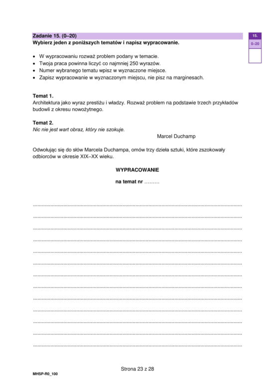 Matura 2025 historia sztuki - odpowiedzi do arkusza CKE 14.05.2025 - Formuła 2023