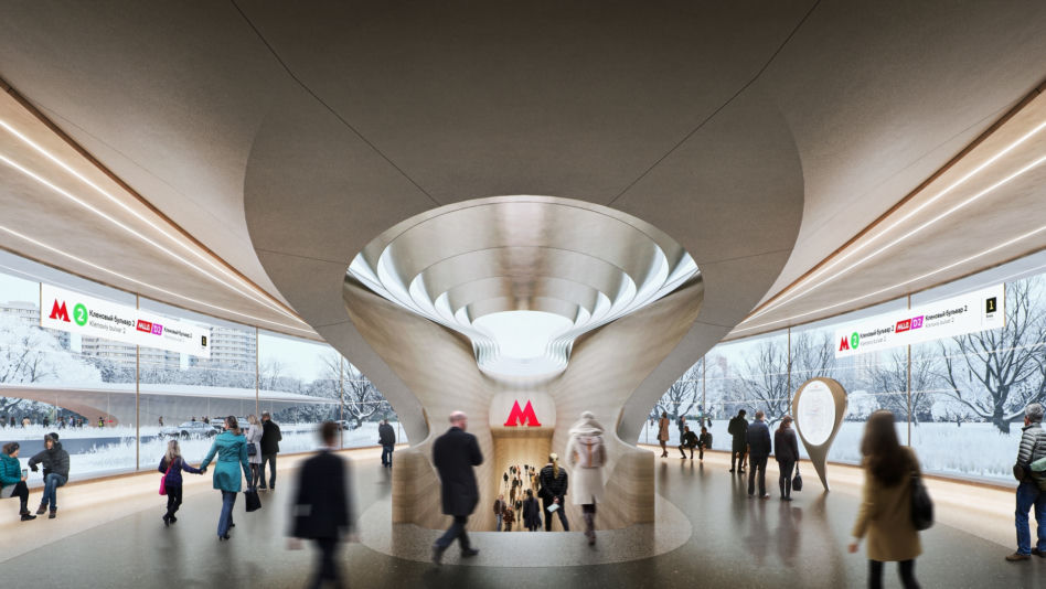 Nowa stacja moskiewskiego metra od Zaha Hadid Architects