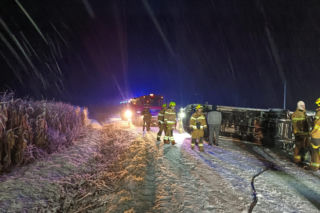 Wypadek autobusu pod Zduńską Wolą