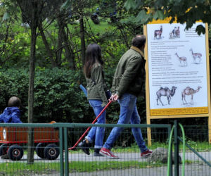 Marta Kaczyńska z mężem i synem w ZOO