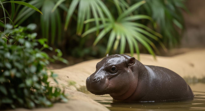 Wyjątkowe narodziny w Gdańsku. Jak nazwą małego hipopotamka karłowatego?