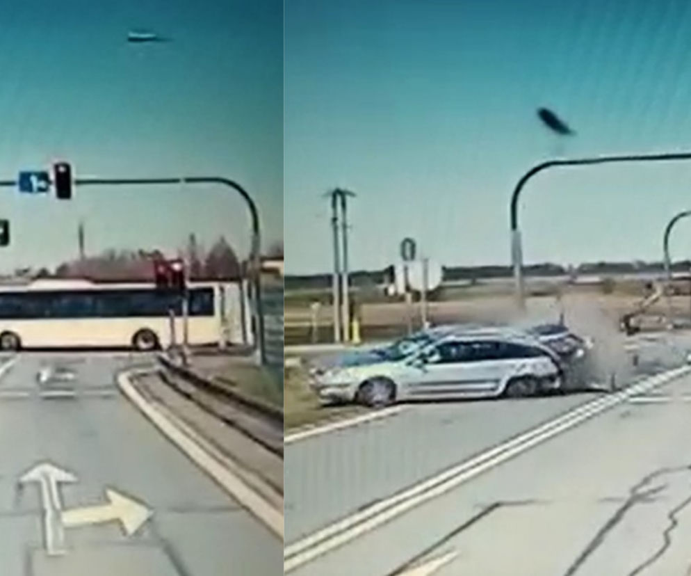 Wypadek na obwodnicy Dobrzenia. Przeleciał na czerwonym. Jego dziecko jest w szpitalu [WIDEO]