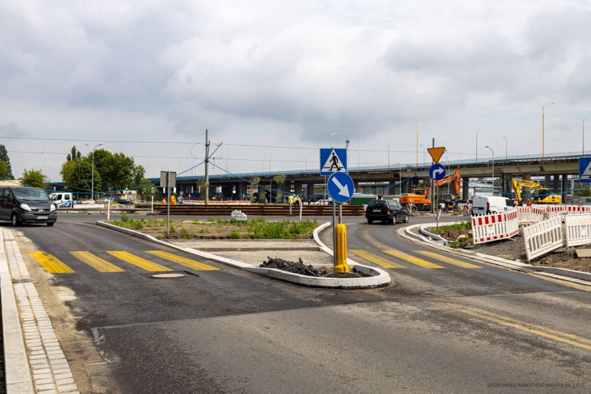 Przebudowa układu drogowego na Międzyodrzu - czerwiec 2022