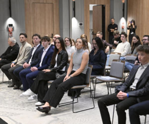 Iga Świątek i Daria Abramowicz na konferencji