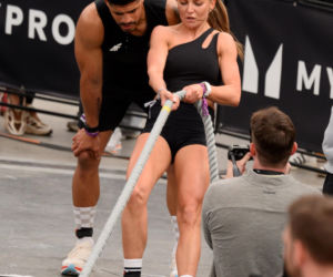 Anna Lewandowska z przystojnym Latynosem na zawodach Hyrox