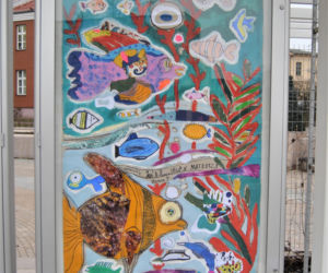 Wystawa Agaty Topolewskiej oraz dzieci Kolaże