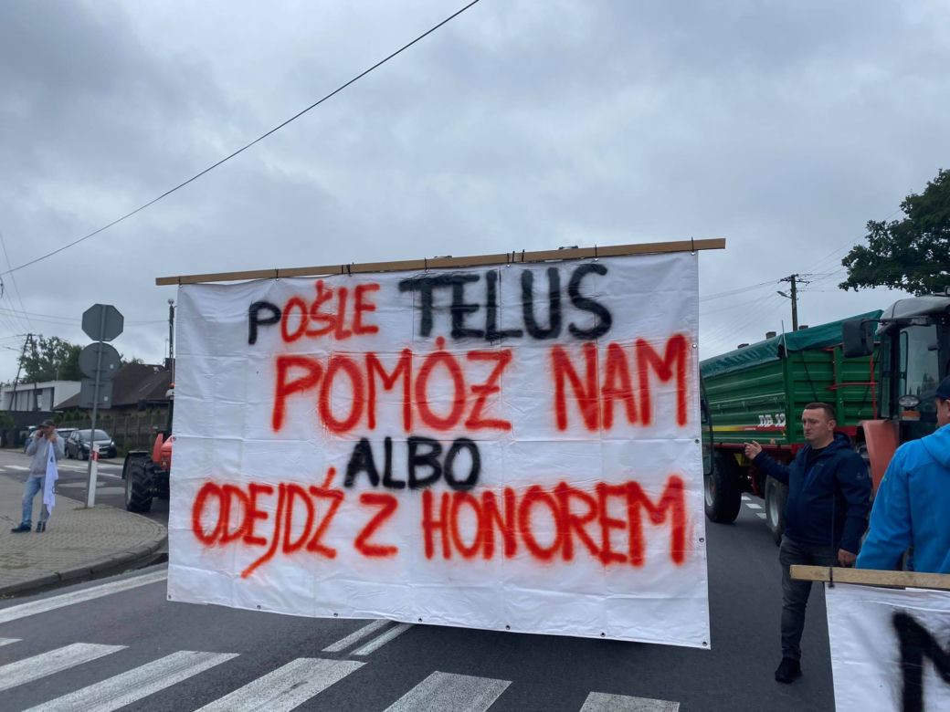 Protest rolników w Łódzkiem 24.08
