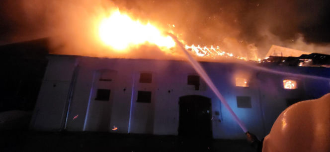 Pożar stadniny w Mosznie