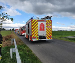 Autobus wypadł z drogi! Fatalny wypadek w Wytrębowicach [ZDJĘCIA]