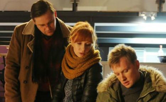 KOMISARZ ALEX 3 odc. 28. Ryszard Puchała (Ireneusz Czop), Lucyna Szmidt (Magdalena Walach), Marek Bromski (Jakub Wesołowski)