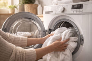 Wsyp jedną łyżkę do pralki. Białe ubrania odzyskają dawny blask