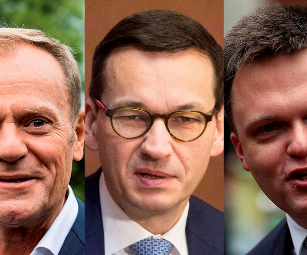 Donald Tusk, Mateusz Morawiecki, Szymon Hołownia