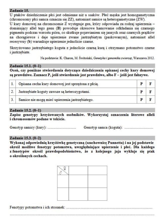 Matura 2017 biologia