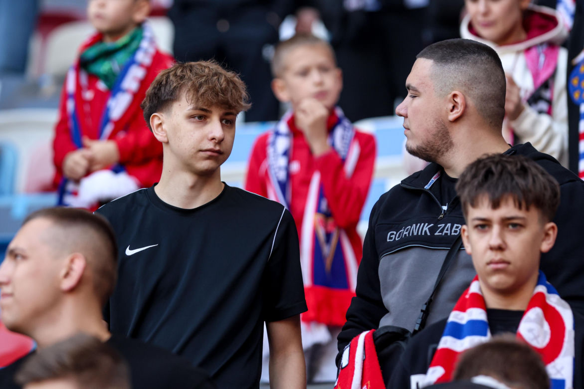 Zdjęcia kibiców i zawodników z derbów Górnego Śląska