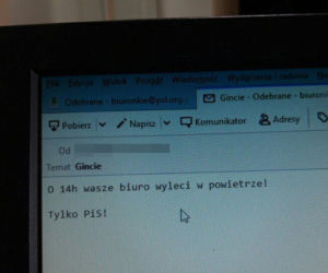 Mail z pogróżkami