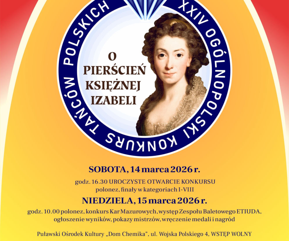 XXIV Ogólnopolski Konkurs Tańców Polskich O Pierścień Księżnej Izabeli - plakat