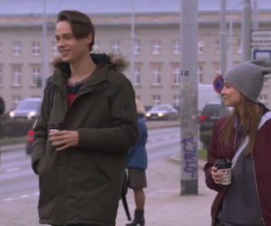 Pierwsza miłość. Krystian (Patryk Pniewski), Marta (Joanna Jarmołowicz)
