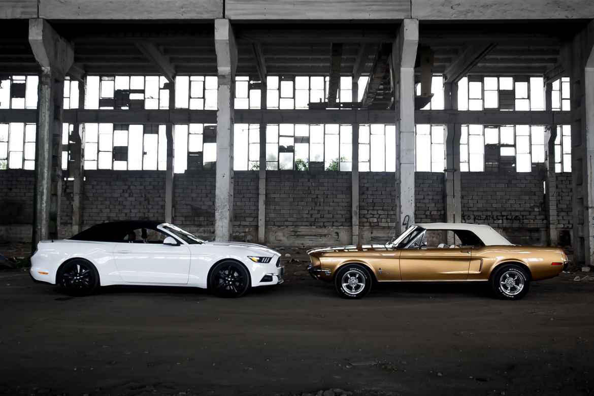 Ford Mustang Convertible 1968 & Ford Mustang Convertible 2015