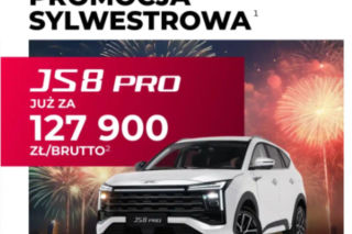 JAC Polska wprowadza promocję sylwestrową na swoje auta. JS8 PRO w wyjątkowej ofercie cenowej 