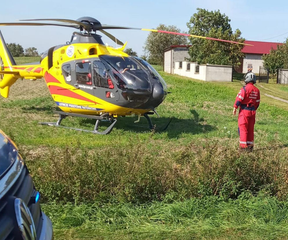 Poważny wypadek w powiecie radziejowskim. Śmigłowiec LPR w akcji