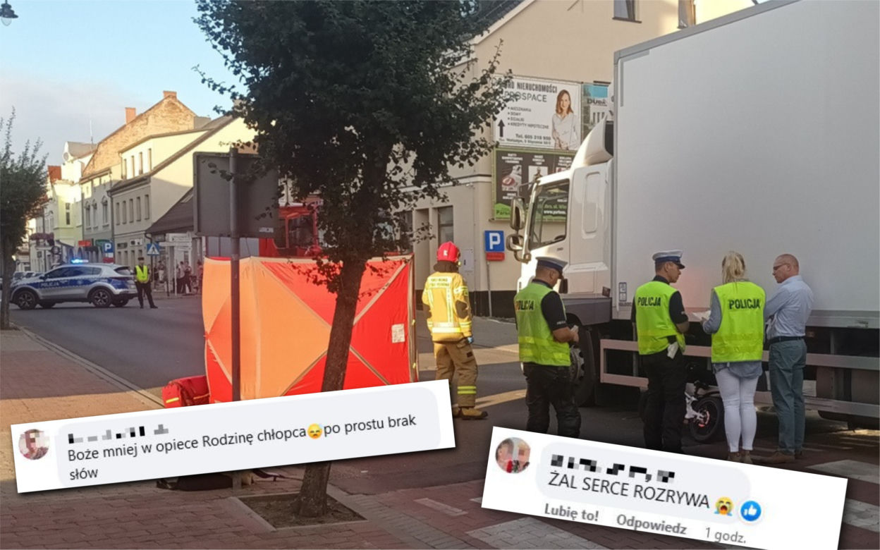 Rozpacz po tragedii w Wolsztynie. Czterolatek zginął pod kołami ciężarówki. "Malutki Aniołku..."