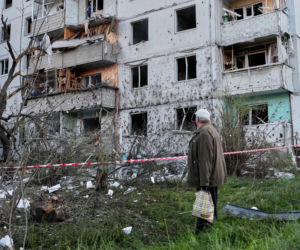 Potężny atak Rosji na Ukrainę, płoną bloki w Kijowie. Ofiary i ranni