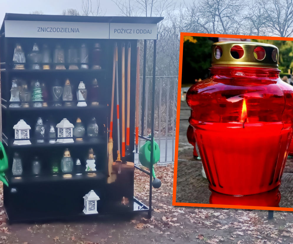 Zniczodzielnia na cmentarzu w Wielgowie