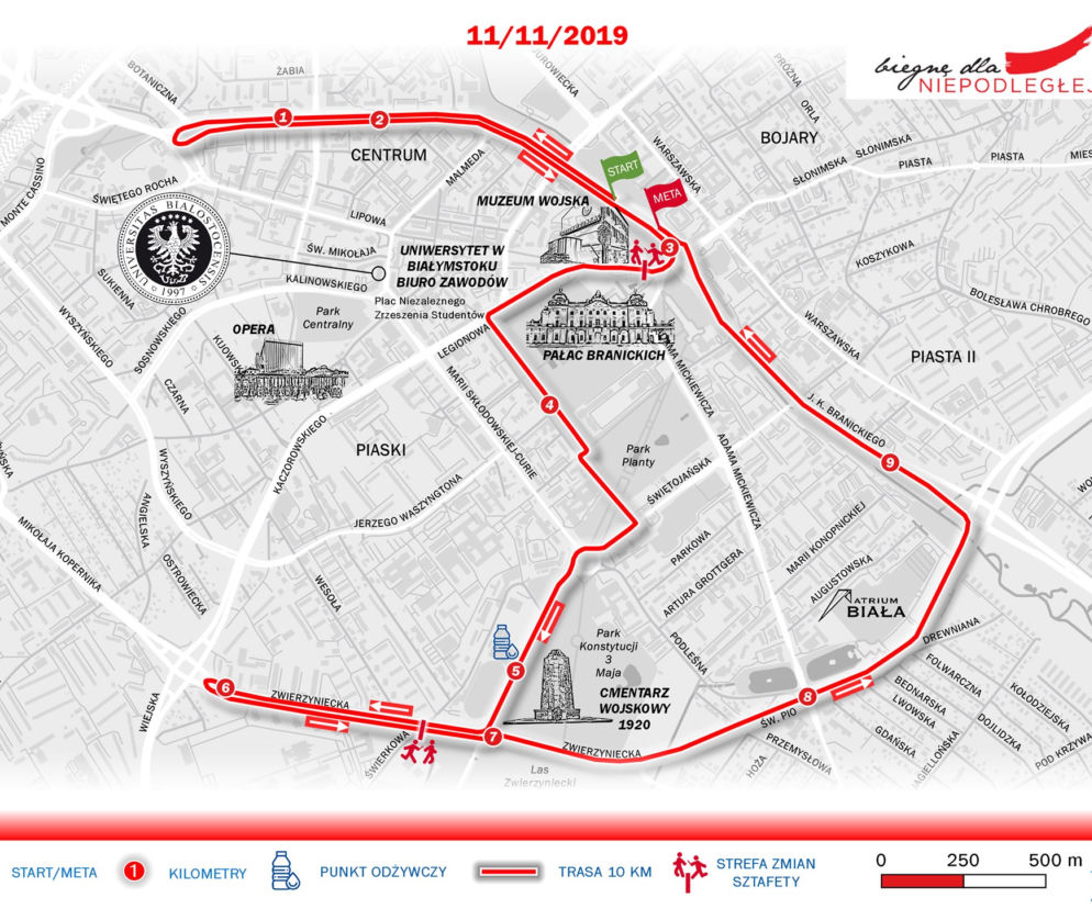 11 listopada. Biegnę dla Niepodległej [MAPA, UTRUDNIENIA W CENTRUM]