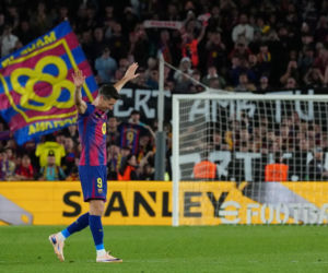 Robert Lewandowski po pożegnalnym meczu na stadionie Barcelony