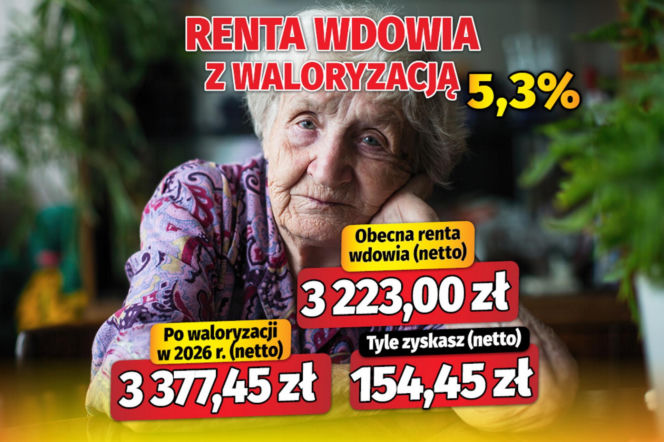 Renta wdowia z waloryzacją 5,3