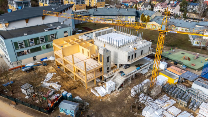 Budowa Kulturoteki w Wesołej w Warszawie