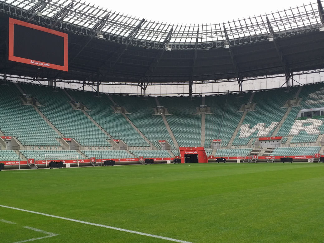 Murawa na stadionie Śląska Wrocław