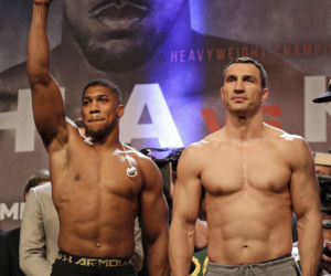 Anthony Joshua, Władimir Klitschko, Kliczko, Ważenie