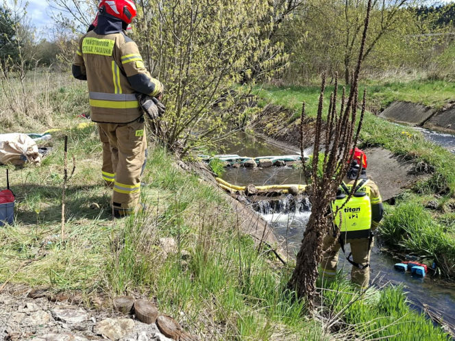 Nieznana substancja w rzece Kamiennej