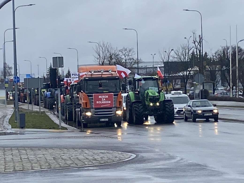 Protest rolników w Olsztynie 20 lutego [ZDJĘCIA]