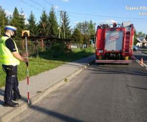 Wypadek rowerzystek w Wilkowicach