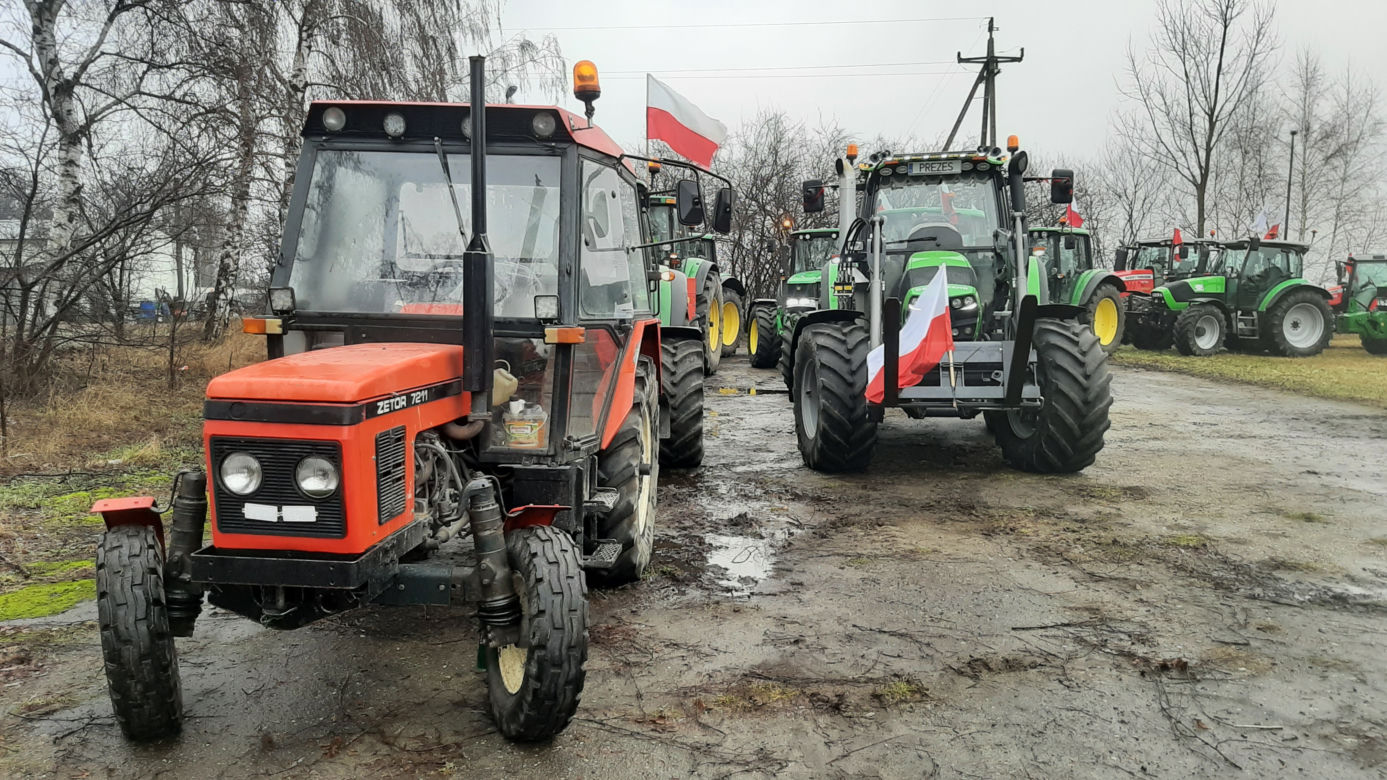 Protest rolników w Środzie Wielkopolskiej